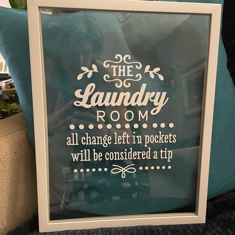 Laundry room wall art sign